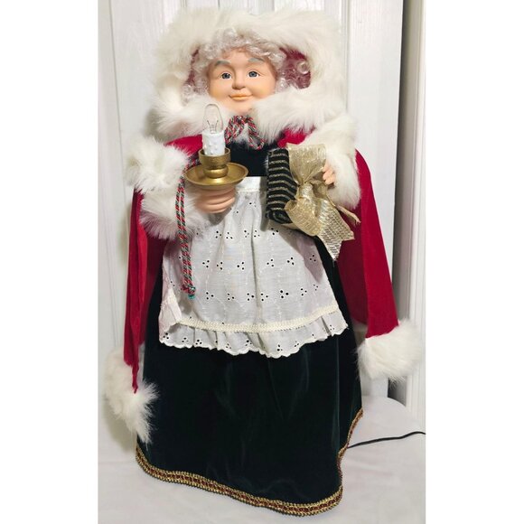 Vintage Mrs Claus Mation-ette Christmas Light-Up Doll Figurine Decor NO MOTION - Picture 2 of 14
